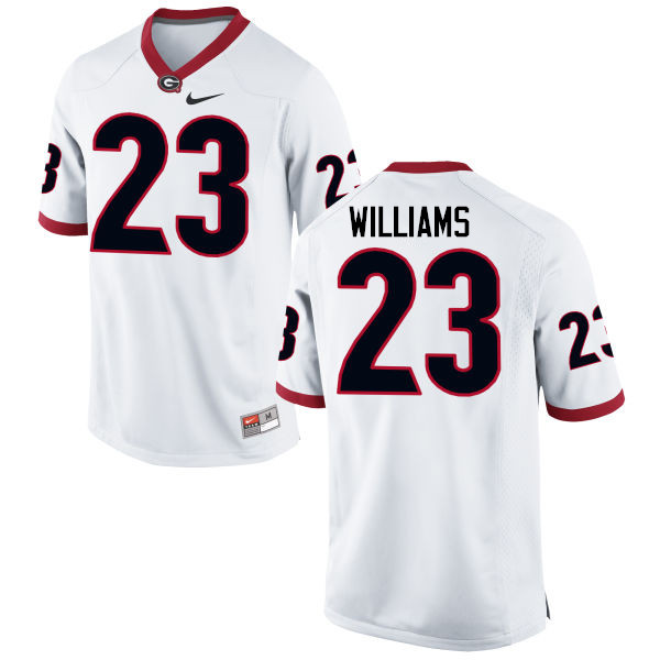 Men Georgia Bulldogs #23 Shakenneth Williams College Football Jerseys-White - Click Image to Close